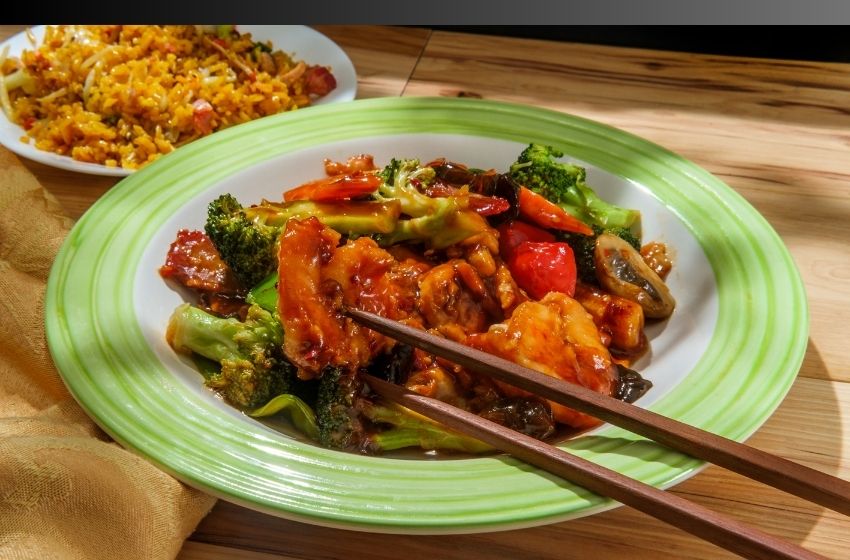 Triple Delight Chinese Dish