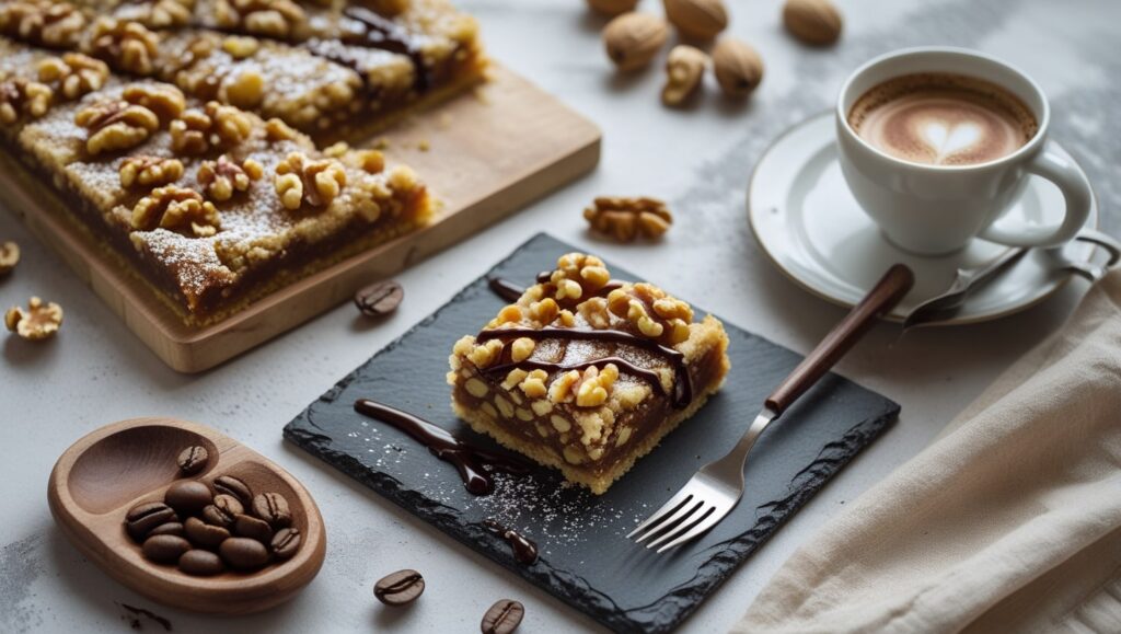 Delicious Coffee Ginger Walnut Slice Recipe Coffee Ginger Walnut Slice