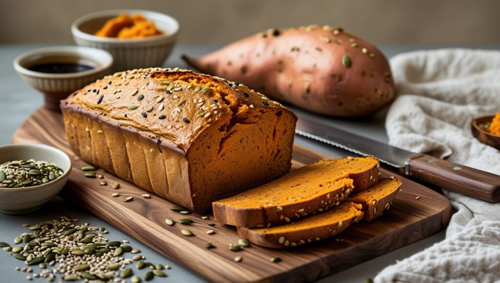 Seeded Miso Sweet Potato Bread